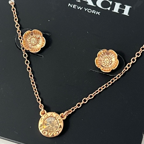 🆕 COACH Earrings and Necklace Set - Picture 3 of 6